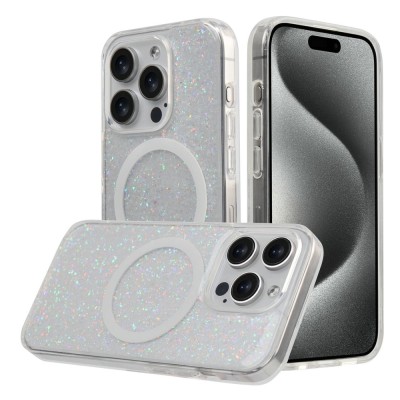 For Apple iPhone 8 Plus/7 Plus Two Tone Gradient Big Diamond All Around TPU Case Cover - Smoke