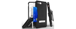 For Apple iPhone 8 Plus/7 Plus Weave Premium 3in1 Combo Holster Kickstand Case Cover - Black