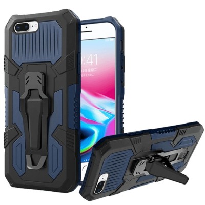 For Apple iPhone 8 Plus/7 Plus Thunder Kickstand Hybrid Case Cover - Blue