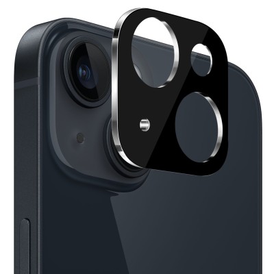 For Apple iPhone 14 6.1" Camera Lens Colored Edge Tempered(2.5D) - Black