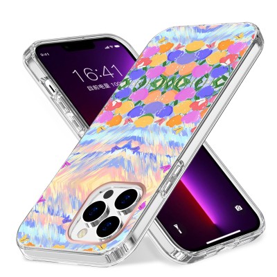 For Apple iPhone 14 PRO 6.1" Creative Design Hybrid Cover Case - J
