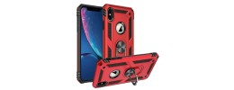 For Apple iPhone XR ALLOY Magnetic RingStand Tough Hybrid Case Cover - Red