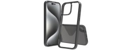 For Apple iPhone XR Acrylic Tough 2.5mm Transparent ShockProof Hybrid Case Cover - Black