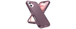For Apple iPhone XR Acrylic Tough 2.5mm Transparent ShockProof Hybrid Case Cover - Purple