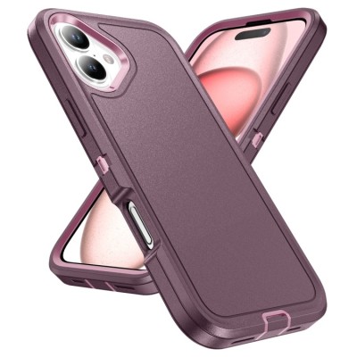 For Apple iPhone XR Acrylic Tough 2.5mm Transparent ShockProof Hybrid Case Cover - Purple