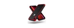For Apple iPhone XR Acrylic Tough 2.5mm Transparent ShockProof Hybrid Case Cover - Red