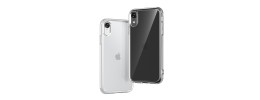 For Apple iPhone XR Clear Transparent Hybrid Case Cover - Clear PC + Black TPU