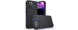 For Apple iPhone XR DOT Thick Beautiful Hybrid Case Cover - Black/Blue