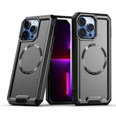 For Apple iPhone XR DOT Thick Beautiful Hybrid Case Cover - Black/Red