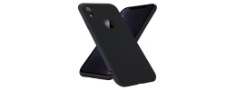 For Apple iPhone XR Electroplated Fashion Solid Color TPU Case Cover - Black