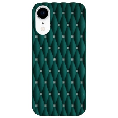 For Apple iPhone XR Electroplated Fashion Solid Color TPU Case Cover - Midnight Green