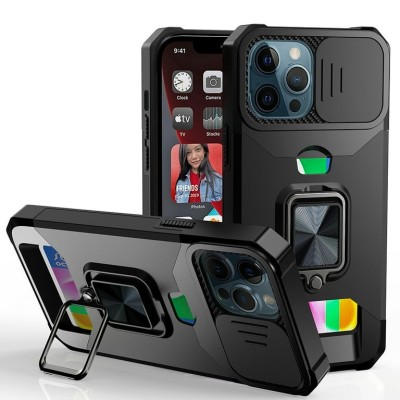 For Apple iPhone XR Exquisite Tough Shockproof Hybrid Case Cover - Black