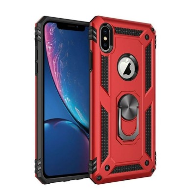 For Apple iPhone XR Exquisite Tough Shockproof Hybrid Case Cover - Red