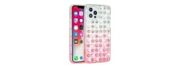 For Apple iPhone XR Full Diamond with Ornaments Hard TPU Case Cover - Pink Love Bird