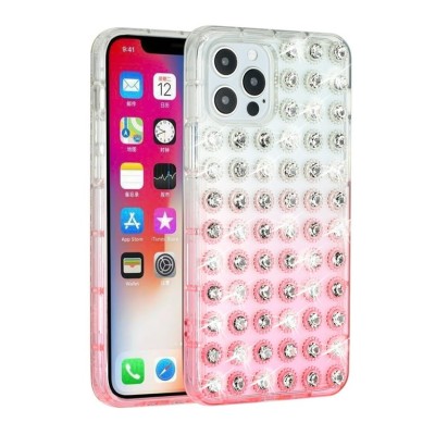 For Apple iPhone XR Full Diamond with Ornaments Hard TPU Case Cover - Pink Love Bird