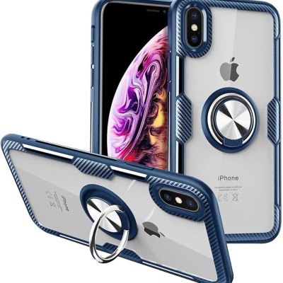 For Apple iPhone XR Machine Design Magnetic Kickstand Case Cover - Camo Blue