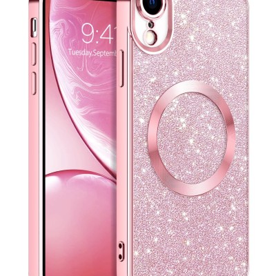 For Apple iPhone XR Machine Design Magnetic Kickstand Case Cover - Camo Pink