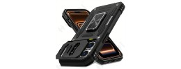 For Apple iPhone XR Premium 3.0mm Thick Magnetic Ring Kickstand Multiview Cover - Black