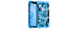 For Apple iPhone XR SPLENDID Glitter Butterfly Design TPU Case Cover - Blue