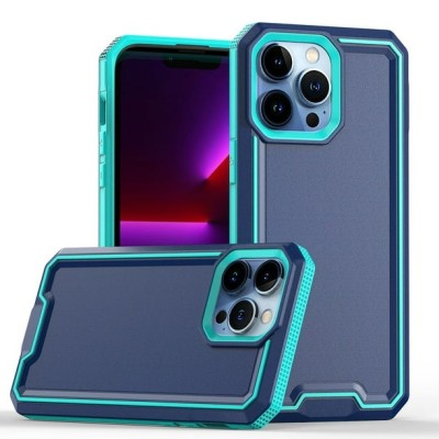 For Apple iPhone XR Set Premium Color Tough Premium Hybrid Case Cover - Blue