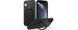 For Apple iPhone XR Stellar Hybrid IMD Design Ring Stand Cover Case - D