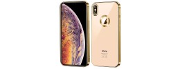 For Apple iPhone XR Superior RoseGold Chromed Edge IMD Ring Stand Design Case Cover - C