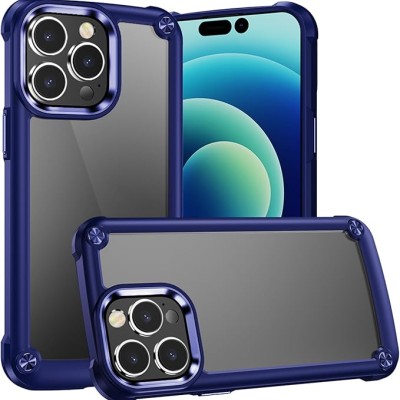 For Apple iPhone XR Ultimate CaseX Transparent Hybrid Case with Metal Buttons And Camera Edges - Blue