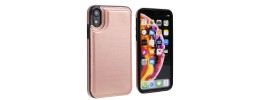 For Apple iPhone XR Wallet ID Card Holder Case Cover - Rose Gold