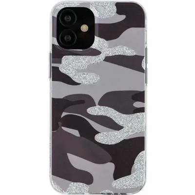 For Apple iPhone 12 6.7 inch Glitter Fashion Hard TPU - Camo Grey