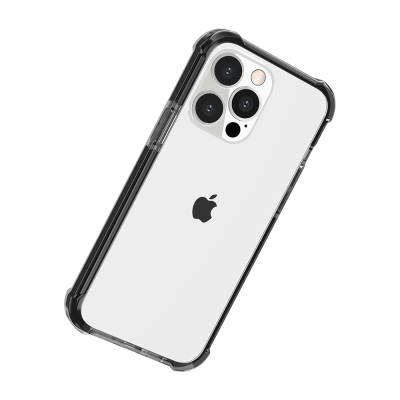 For Apple iPhone 8 Plus/7 Plus Acrylic Tough 2.5mm Transparent ShockProof Hybrid Case Cover - Black