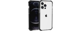 For Apple iPhone 11 (XI6.1) Acrylic Tough 2.5mm Transparent ShockProof Hybrid Case Cover - Black