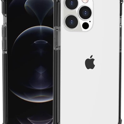 For Apple iPhone 11 (XI6.1) Acrylic Tough 2.5mm Transparent ShockProof Hybrid Case Cover - Black