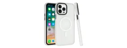 For Apple iPhone 14 PRO MAX 6.7" [Magnetic Circle] ShockProof 4-Time Injection Strong Hybrid - White