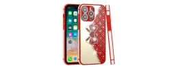 For Apple iPhone 14 PRO 6.1" SPLENDID Glitter BOW Design TPU Case Cover - Red