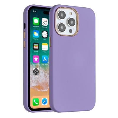 For Apple iPhone XR Classy Slick Chromed Around Hybrid Case Cover - Dark Purple
