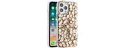 For Apple iPhone 14 PRO 6.1" Cross Full Diamond Bling Case Cover - Gold