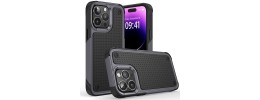 For Apple iPhone XR DOT Thick Beautiful Hybrid Case Cover - Black/Gray