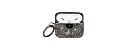 For AirPods Pro Deluxe Diamond Bling Glitter Case Cover - Black