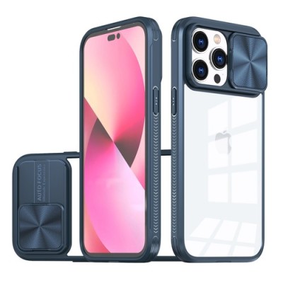 For Apple iPhone 11 (XI6.1) Fusion Transparent Clear Hybrid Case Cover - Blue