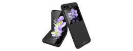 For Samsung Galaxy Z Flip 5 Full Diamond with Ornaments Case Cover - Pearl Flowers with Perfume Black