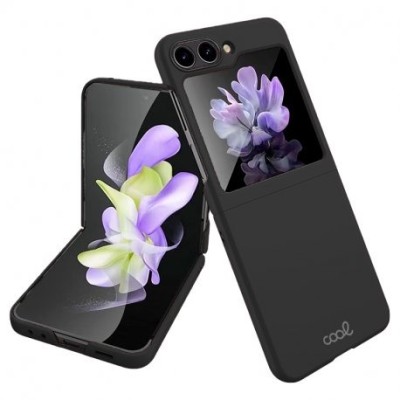 For Samsung Galaxy Z Flip 5 Full Diamond with Ornaments Case Cover - Pearl Flowers with Perfume Black