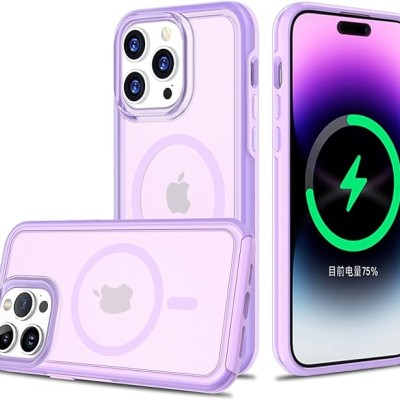 For iP15 Pro Max Glossy Oil Premium Hybrid Case Cover - Purple