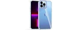 For iP15 Pro Max Transparent Clear Hybrid with Matching Metal Buttons and Camera Protection - Purple