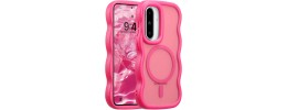 For Samsung Galaxy A36 / A56 [Magnetic Circle] Smooth Safe Matte Feel Hybrid Case - Hot Pink