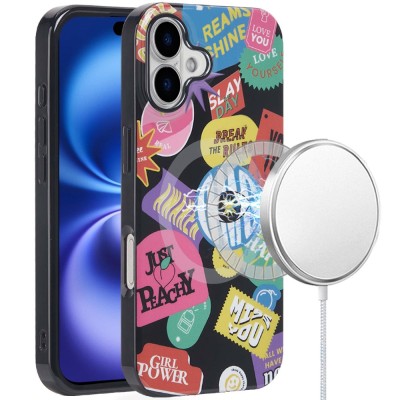 For iPhone 17 [Magnetic] Double Layer Design IMD Case - Fashion  Rebel