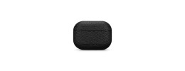 For AirPods Pro Leather Grain Textured TPU Cover Case - Black
