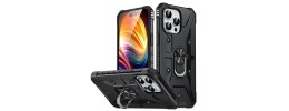 For iPhone 12 & iPhone 12 Pro Lone Unique Magnetic Ring Stand Hybrid - Black