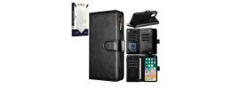 For MOTO G PLAY (2023) METKASE Luxury Wallet Card ID Zipper Money Holder in Slide-Out Package - Black