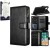 For MOTO G PLAY (2023) METKASE Luxury Wallet Card ID Zipper Money Holder in Slide-Out Package - Black