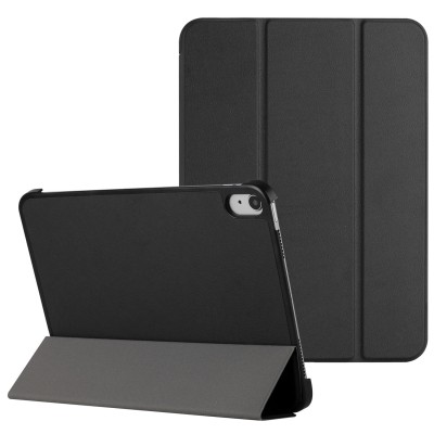 For Apple New iPad 9.7 inch Trifold Magnetic Closure PU Leather  Case Cover - Black